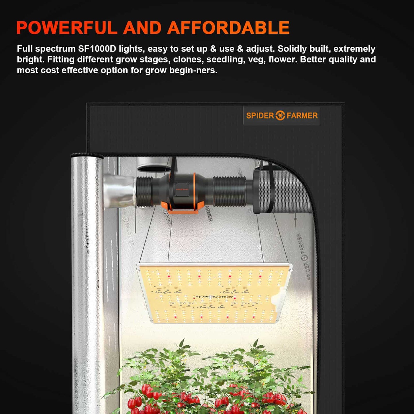 Spider Farmer SF-1000D LED Grow Lampe 100W Vollspektrum Samsung LEDs