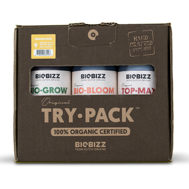 BioBizz Try·Pack Indoor – Kompaktes Düngerset für Indoor Grow