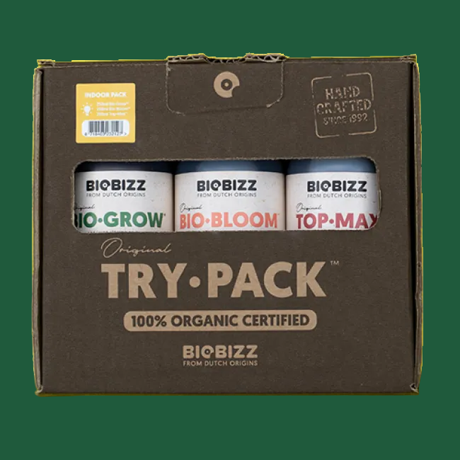 BioBizz Try·Pack Indoor – Kompaktes Düngerset für Indoor Grow