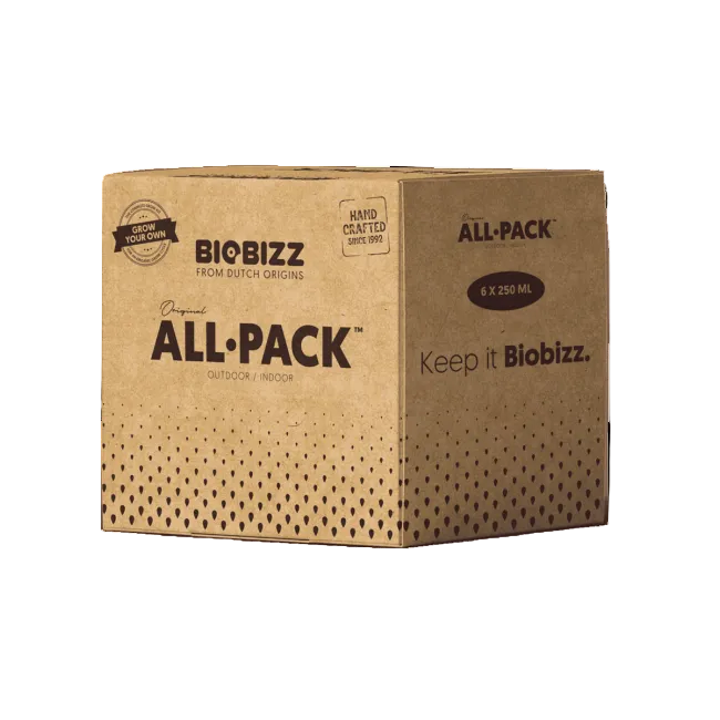BioBizz All·Pack Outdoor 250 ml – Komplettes Bio-Düngerset für den Outdoor Grow