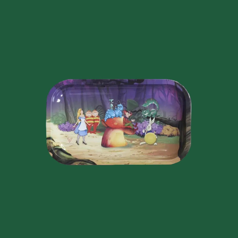 Metal Rolling Tray Alice Mushroom – Metall Drehunterlage 270 × 160 mm