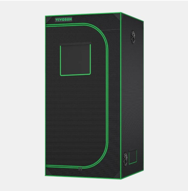VIVOSUN Grow Tent 90 × 90 × 180 cm – 600D Mylar Growbox