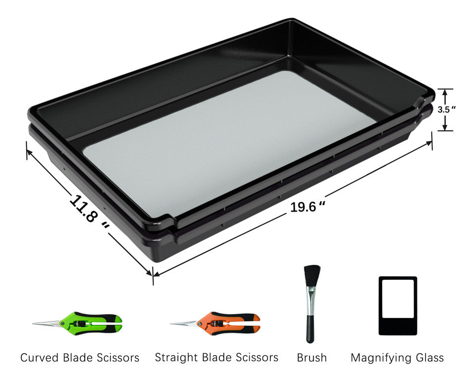 FAIR TrimTray Komplettset Schwarz – Trim Tray mit Sieb & Zubehör