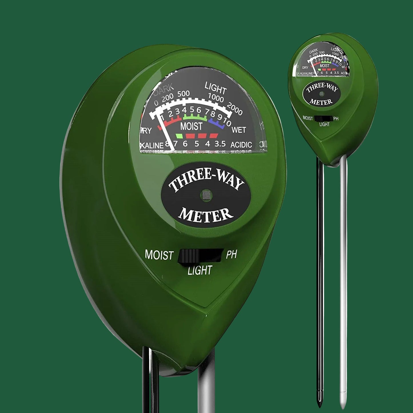 Airontek Garden pH Meter 3-in-1 – Boden pH-, Feuchtigkeits- & Lichtmesser