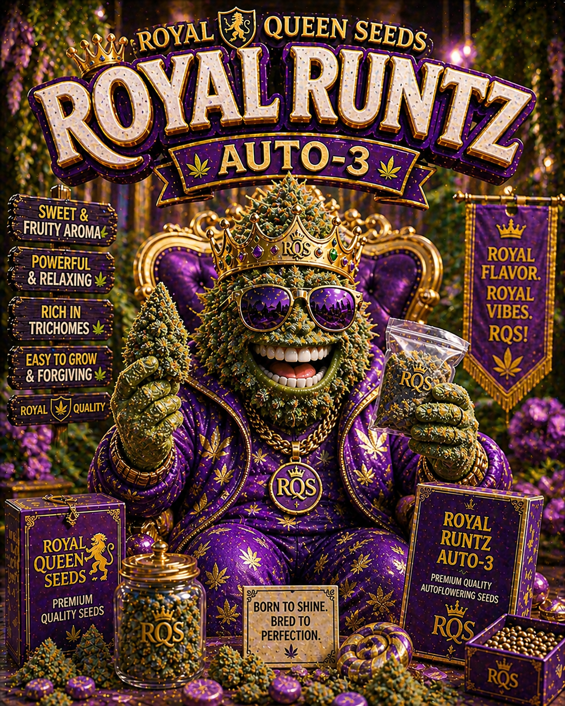 Royal Queen Seeds Royal Runtz Auto – Premium Candy-Strain als schnelle Autoflower (3 Samen)