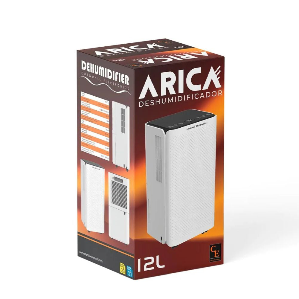 Cornwall Electronics ARICA Luftentfeuchter 12 l/24 h – für Grow-Räume 8–15 m²