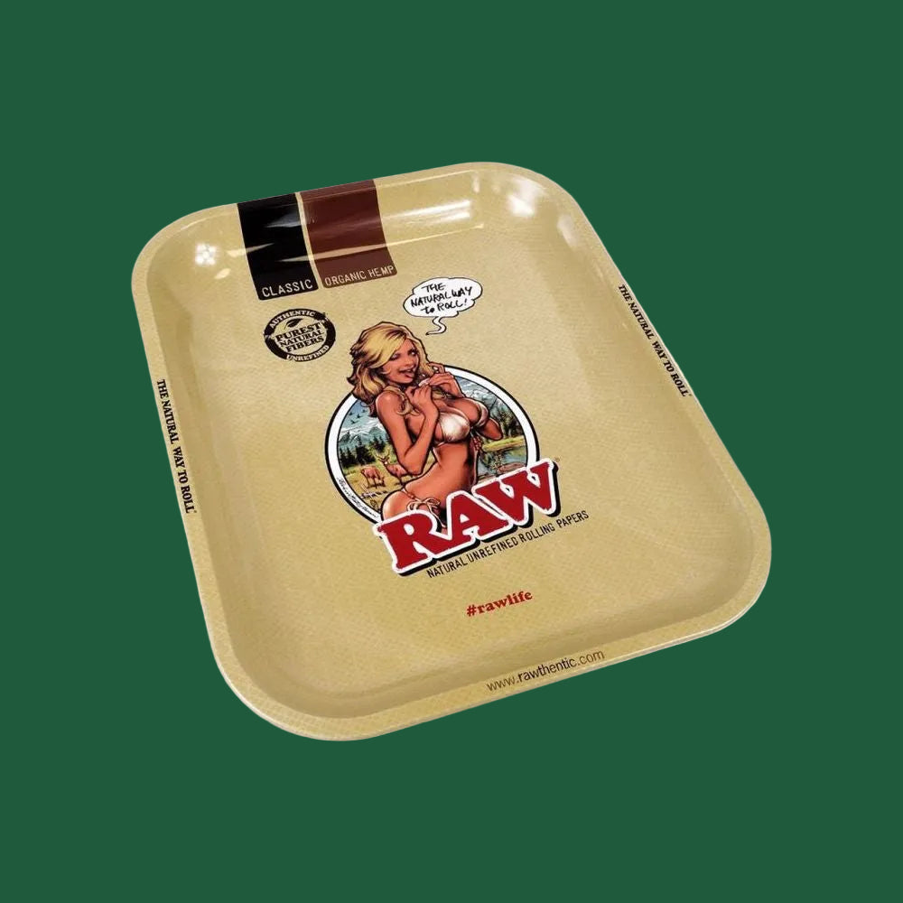 RAW Girl Medium Rolling Tray – Metall Drehunterlage 345 × 275