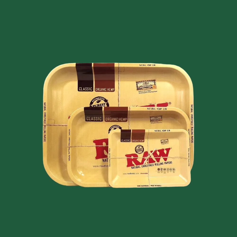 RAW Classic Medium Rolling Tray – Metall Drehunterlage 345 × 275 mm