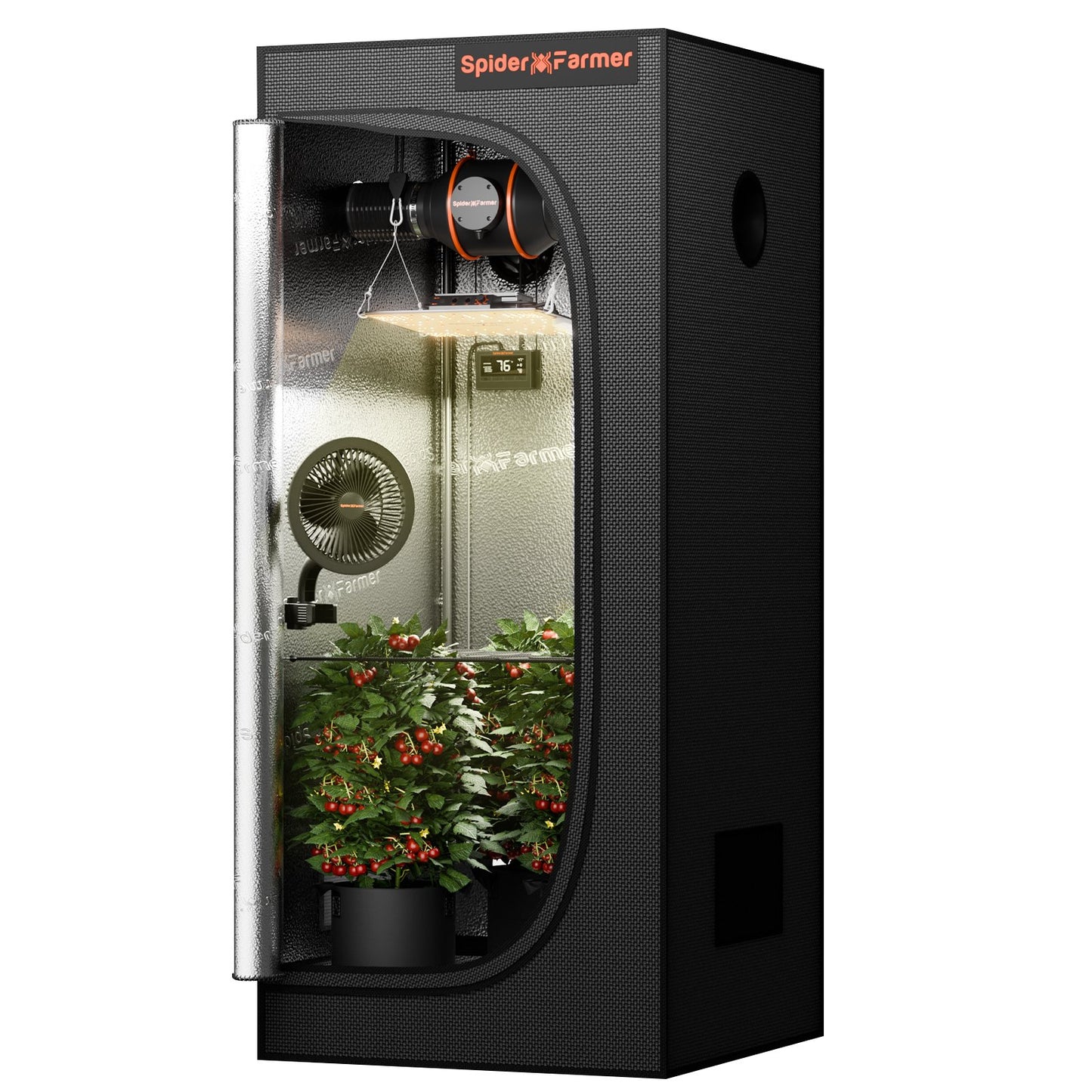 Spider Farmer SF-1000 CP 70x70x160 cm Komplettset mit Controller | LED Grow Kit 100W Vollspektrum + Smart Control