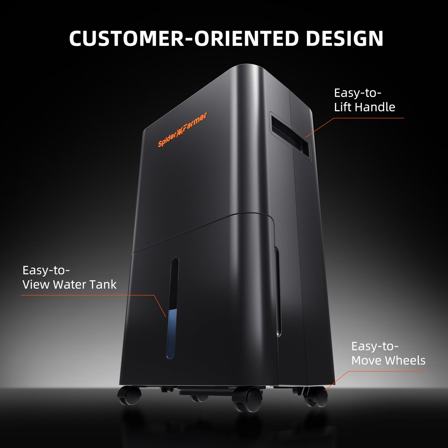 Spider Farmer Luftentfeuchter 90W | Dehumidifier für Growbox mit automatischer Feuchtigkeitskontrolle