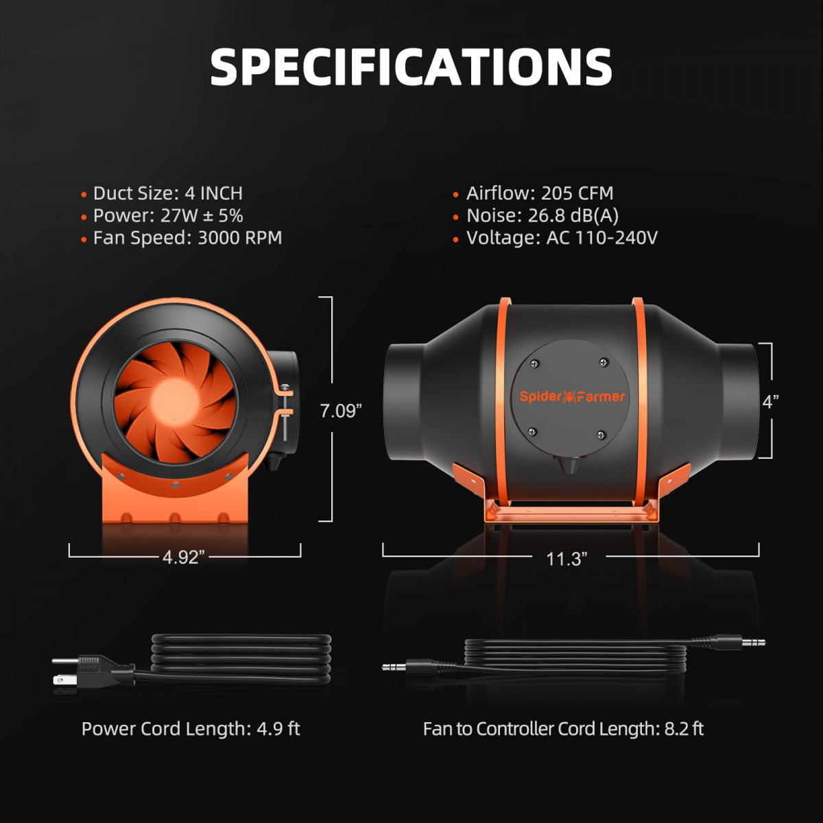 Spider Farmer SF-1000 Komplettset Growbox 70x70x160  cm | LED 100W Vollspektrum Indoor Grow Kit