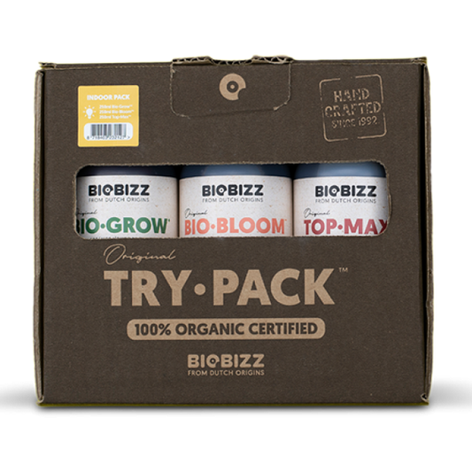 BioBizz Try·Pack Indoor – Kompaktes Düngerset für Indoor Grow