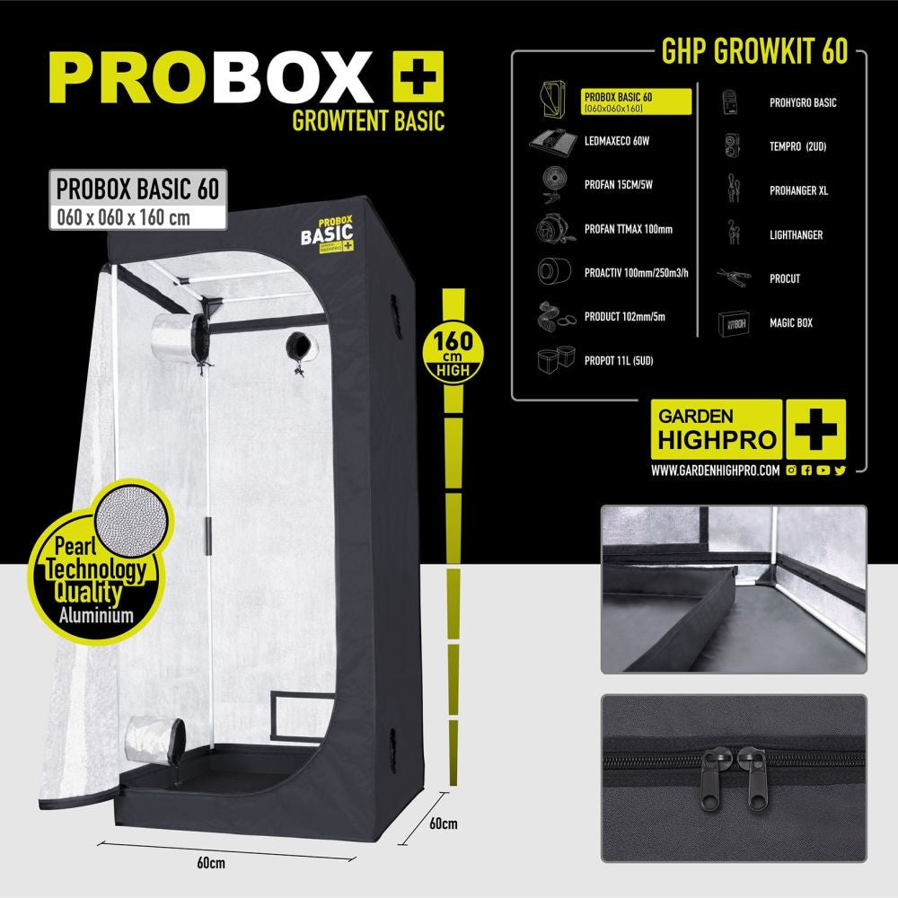 Garden HighPro Grow Kit 60 – Komplettset 60 × 60 × 160 cm