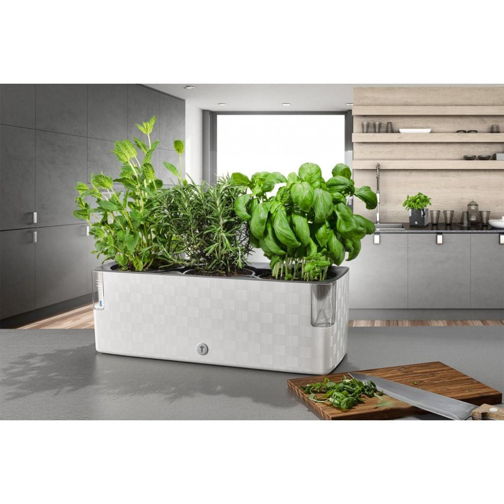 Plastkon Cobble Trio Smart Planter Ice White – 3-fach Kräutertopf