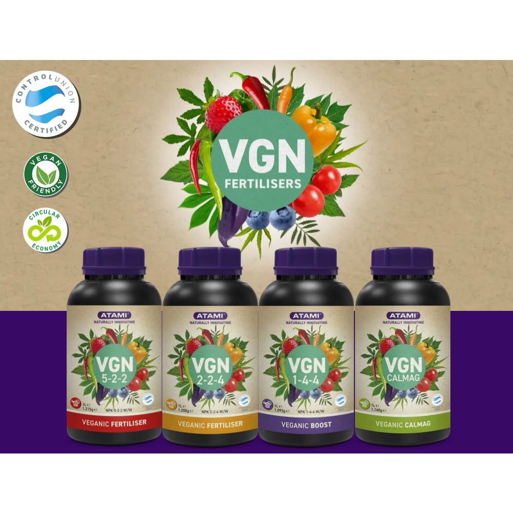Atami VGN 4-Pack 250 ml – Veganes Bio-Düngerset für Wachstum & Blüte