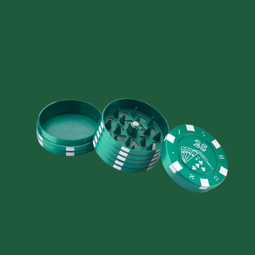 Champ High Poker Grinder 42 mm – Metall Grinder im Pokerchip-Design