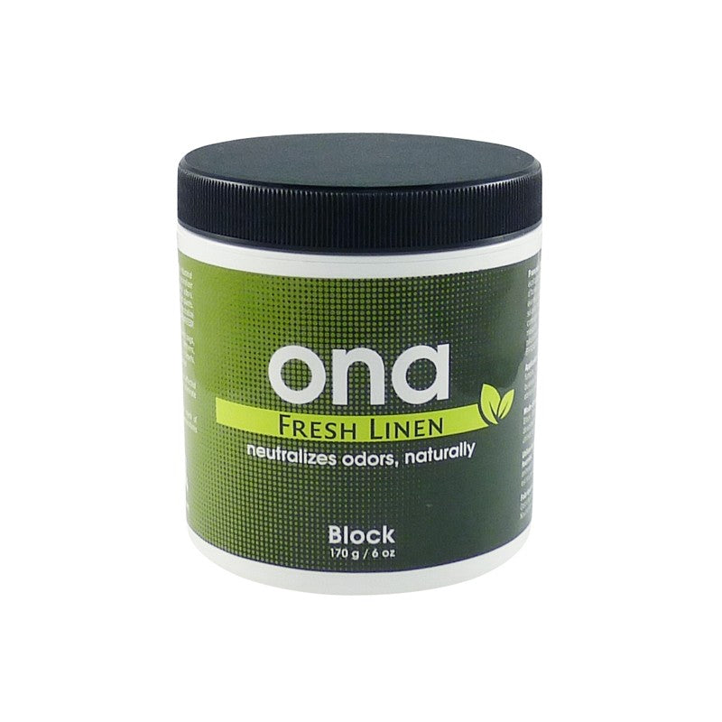 ONA Geruchsneutralisierer Fresh Linen – Gel & Block, natürliche ätherische Öle