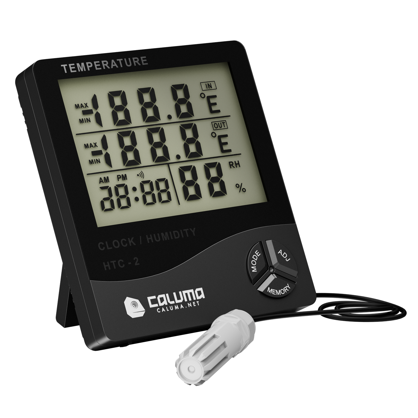 Caluma Thermo-Hygrometer mit Uhr und externer Sonde – Präzise Kontrolle für dein Grow-Klima