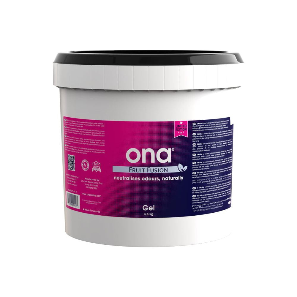 ONA Geruchsneutralisierer Fruit Fusion – Gel & Block, natürliche ätherische Öle