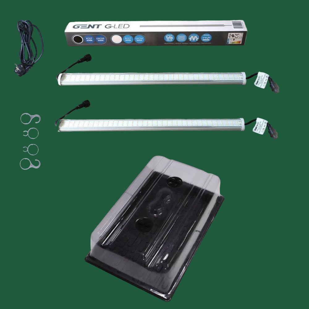 GENT Propagator Set + 2x G-LED 26W 6500K – 58×37,5×22 cm
