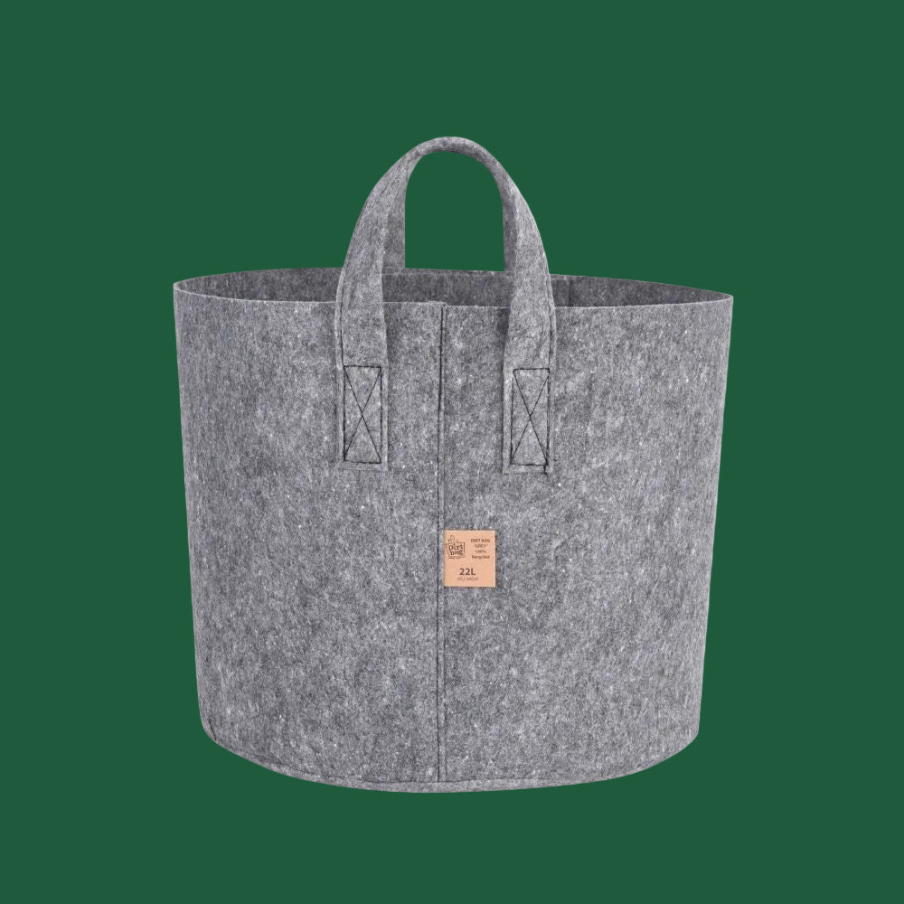 Dirt Bag Grey – Stofftopf aus recyceltem Material mit Griffen
