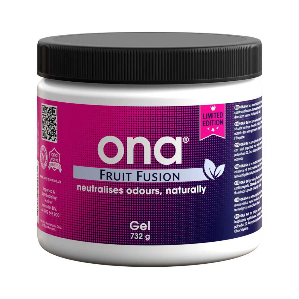 ONA Geruchsneutralisierer Fruit Fusion – Gel & Block, natürliche ätherische Öle
