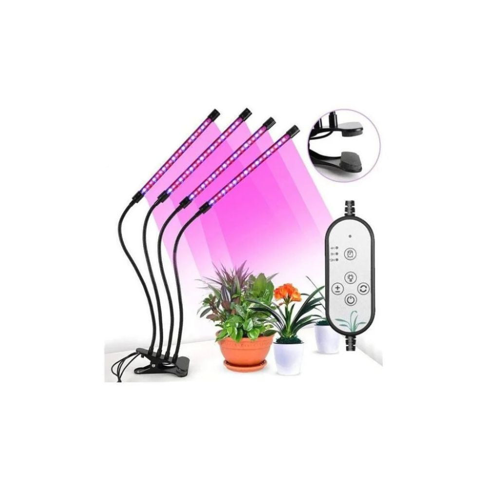 URBAN LED Pflanzenlampe mit Clip – 4 flexible Lichtarme