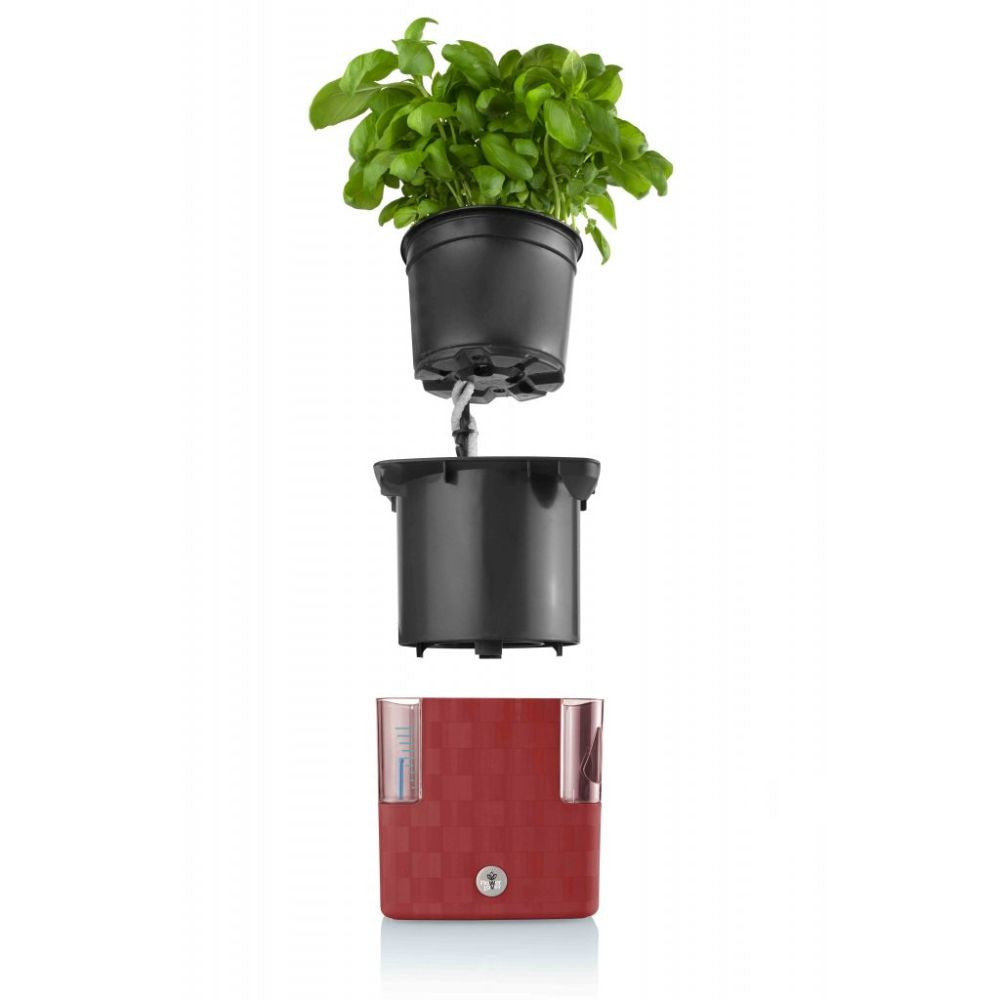 Plastkon Cobble Smart Planter Basil Green – 15 × 15 × 14 cm