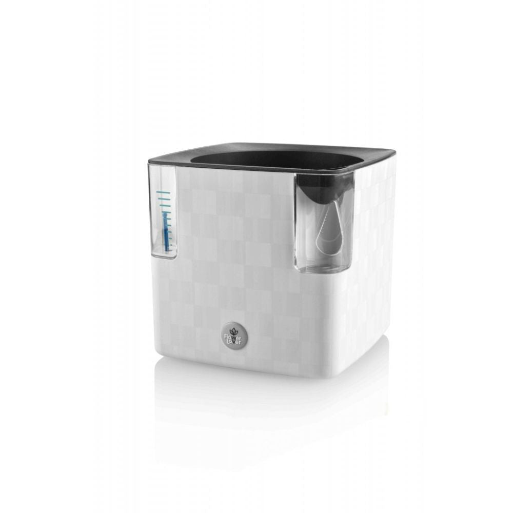 Plastkon Cobble Smart Planter Ice White – 15 × 15 × 14 cm