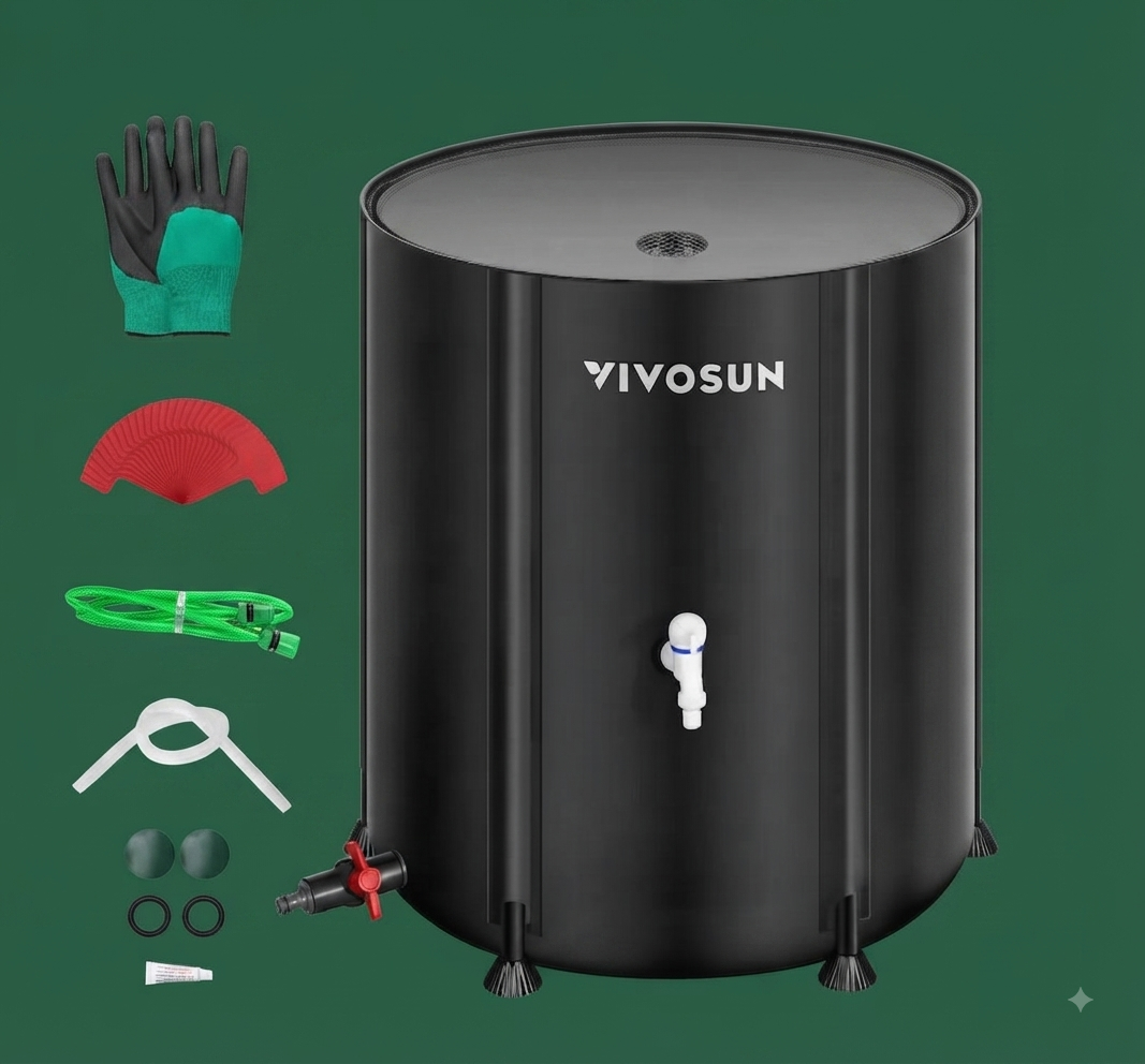 VIVOSUN Flexi Tank 200 L – Faltbarer Wassertank für Regenwasser & Bewässerung