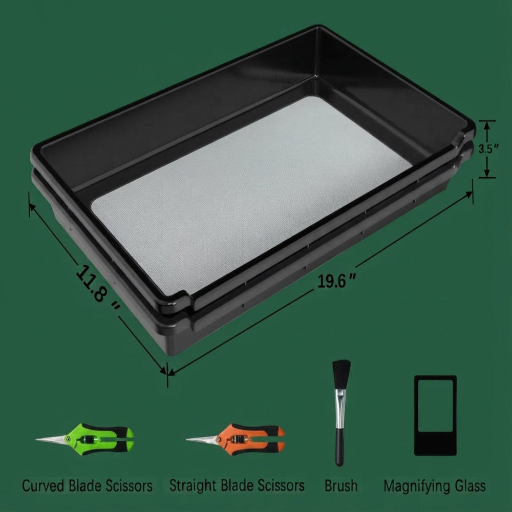 FAIR TrimTray Komplettset Schwarz – Trim Tray mit Sieb & Zubehör