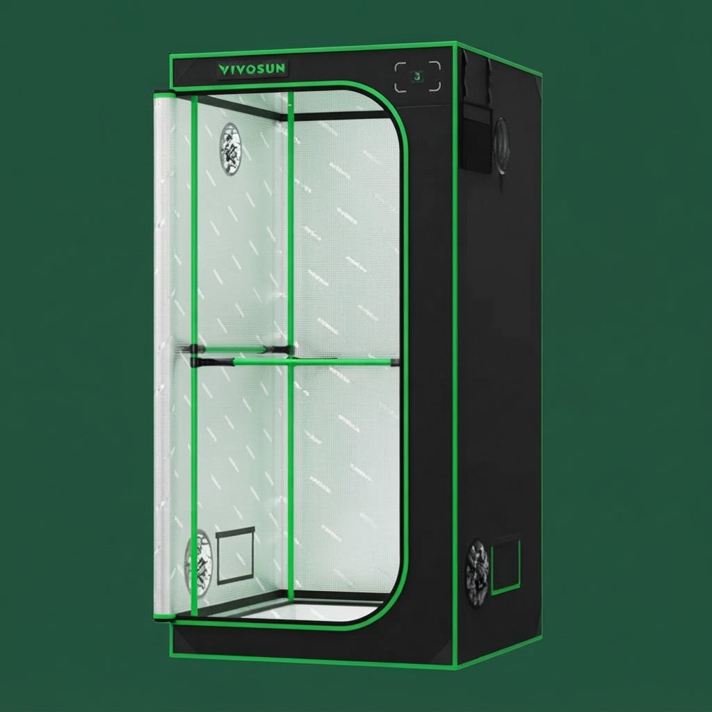 VIVOSUN Grow Tent PRO 90 × 90 × 180 cm – 2000D Mylar Growbox