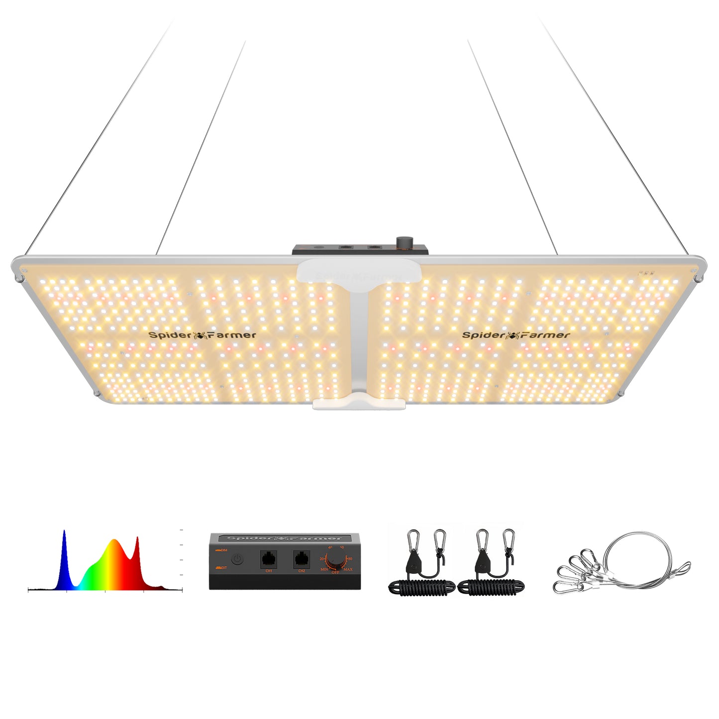Spider Farmer SF-2000 LED Grow Lampe 200W Vollspektrum Samsung LM301H EVO
