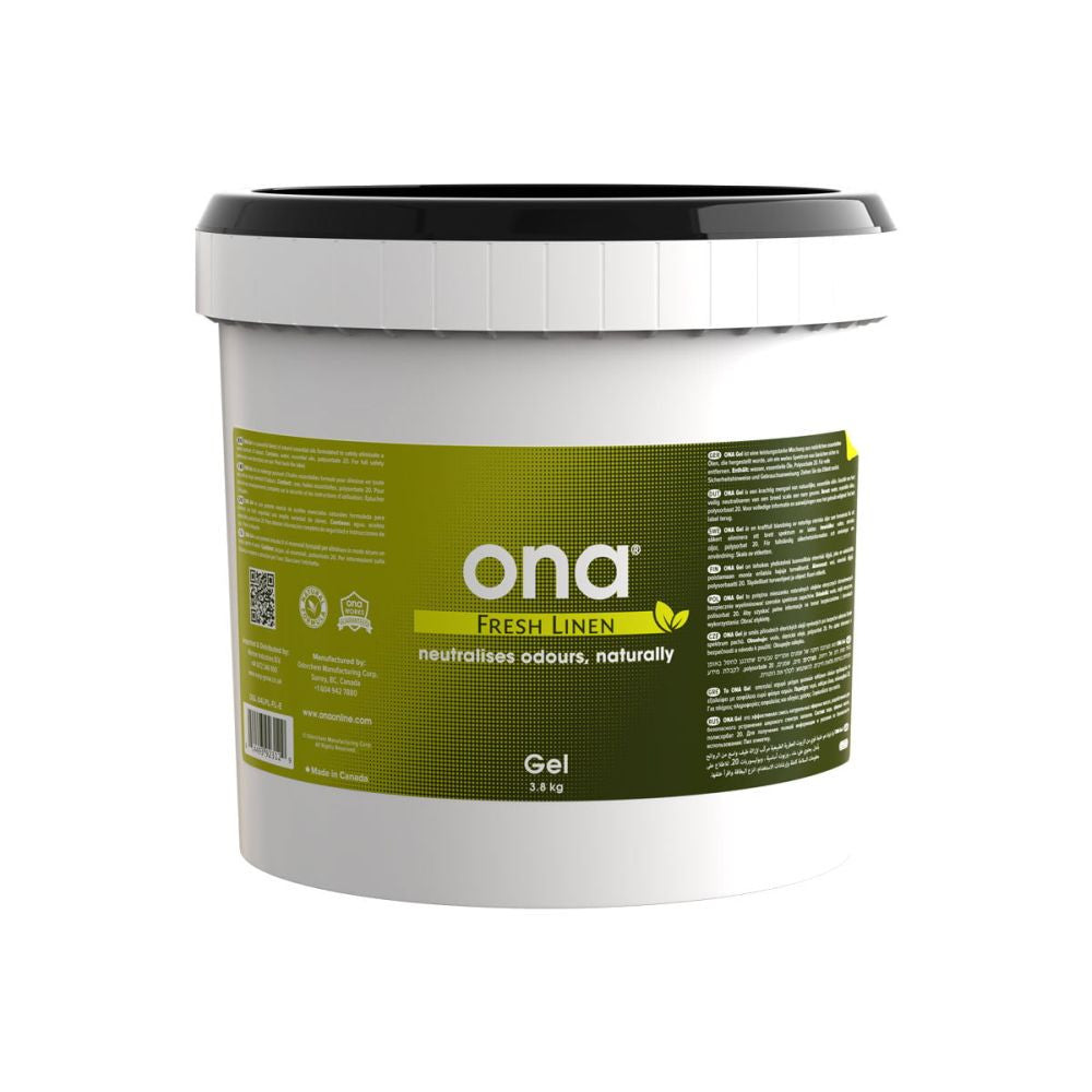 ONA Geruchsneutralisierer Fresh Linen – Gel & Block, natürliche ätherische Öle