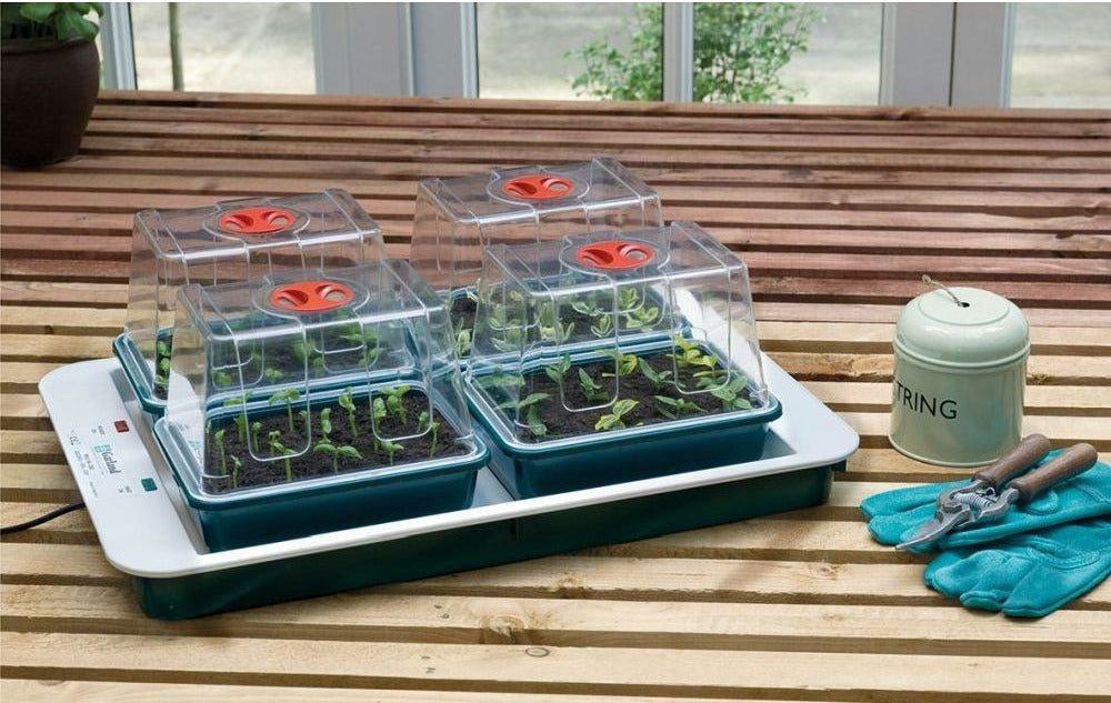Garland Greenhouse 4 Top Automatic – Beheiztes Zimmergewächshaus mit Thermostat