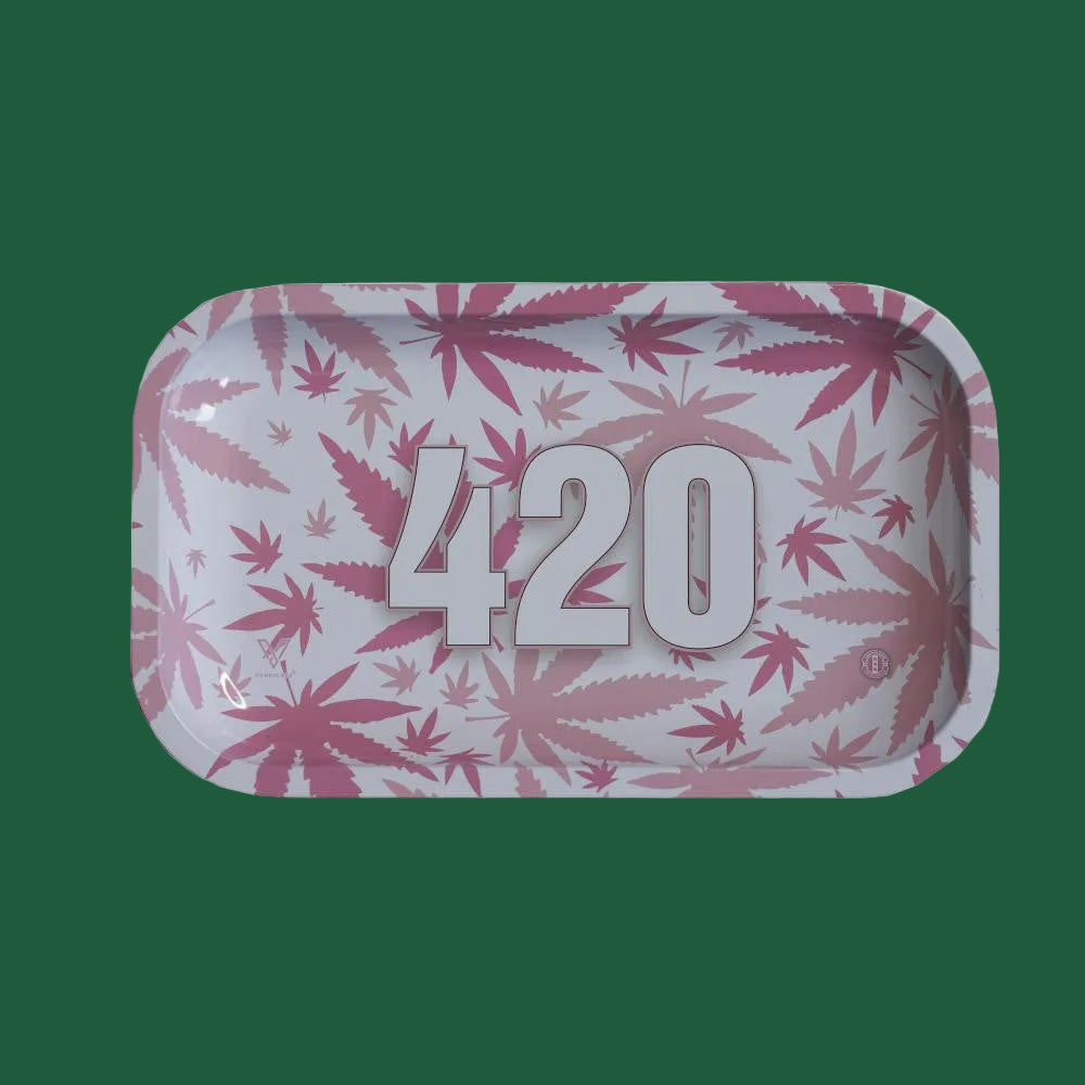 Metal Rolling Tray Pink 420 – Metall Drehunterlage 270 × 160 mm