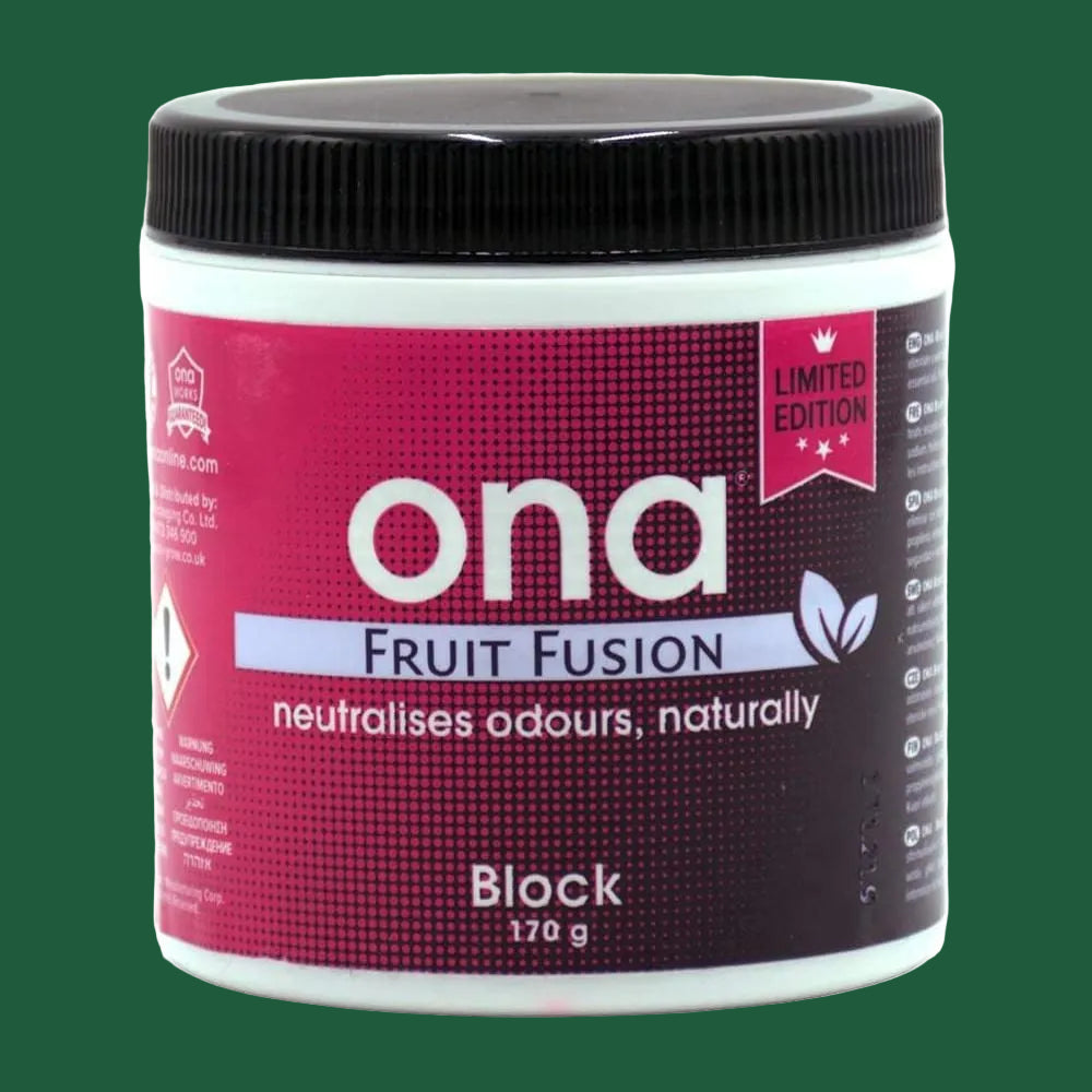 ONA Geruchsneutralisierer Fruit Fusion – Gel & Block, natürliche ätherische Öle