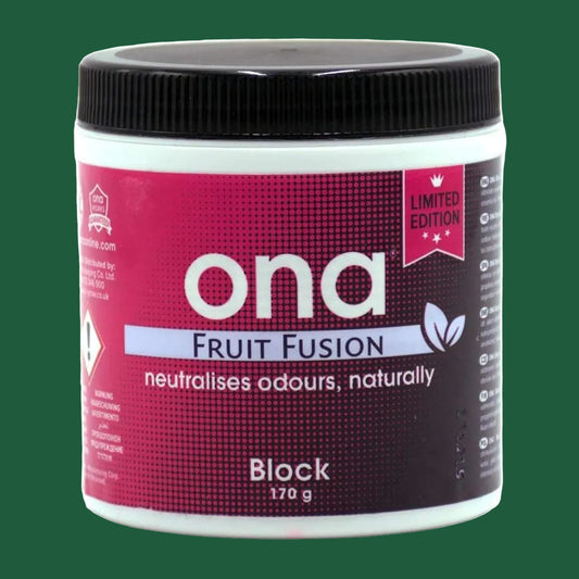 ONA Geruchsneutralisierer Fruit Fusion – Gel & Block, natürliche ätherische Öle