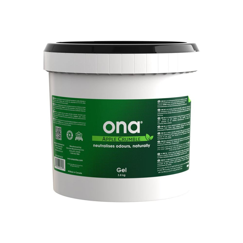 ONA Geruchsneutralisierer Apple Crumble – Gel & Block, natürliche ätherische Öle