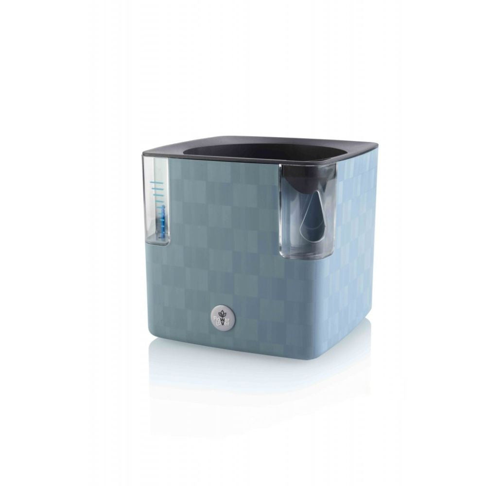 Plastkon Cobble Smart Planter Steel Blue – 15 × 15 × 14 cm