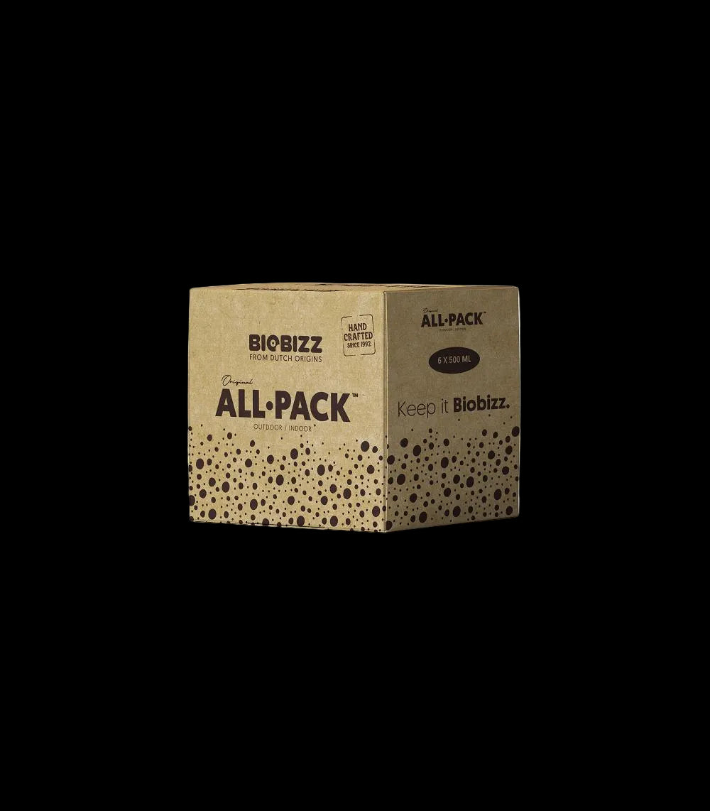 BioBizz All·Pack Indoor & Outdoor 500 ml – Komplettes organisches Düngesystem für den gesamten Grow