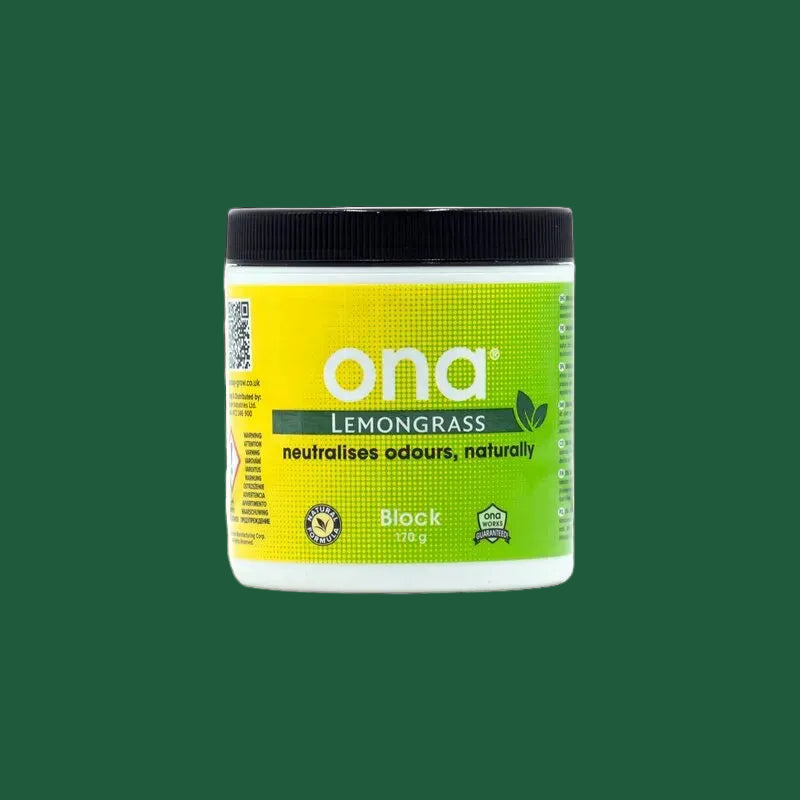 ONA Lemongrass Block 170 g – Kompakter Geruchsneutralisierer für Grow & Indoor